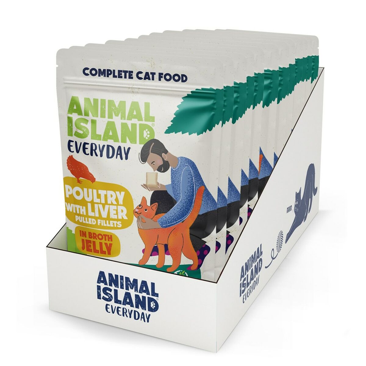 Kattmat ANIMAL ISLAND Everyday Poultry and liver in jelly 12 x 85 g
