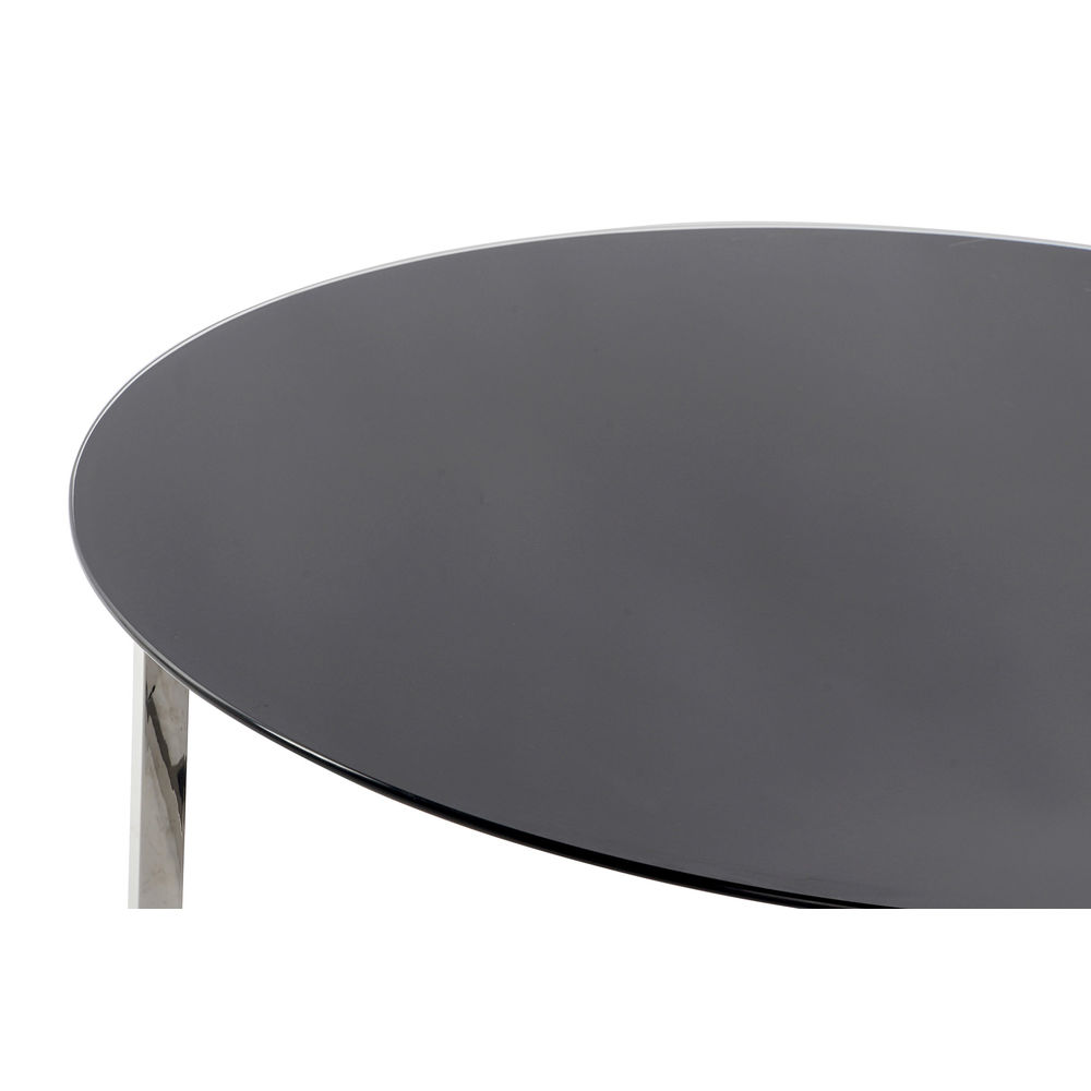 Soffbord DKD Home Decor Svart Silvrig Glas Stål Plast 100 x 100 x 45 cm - 3