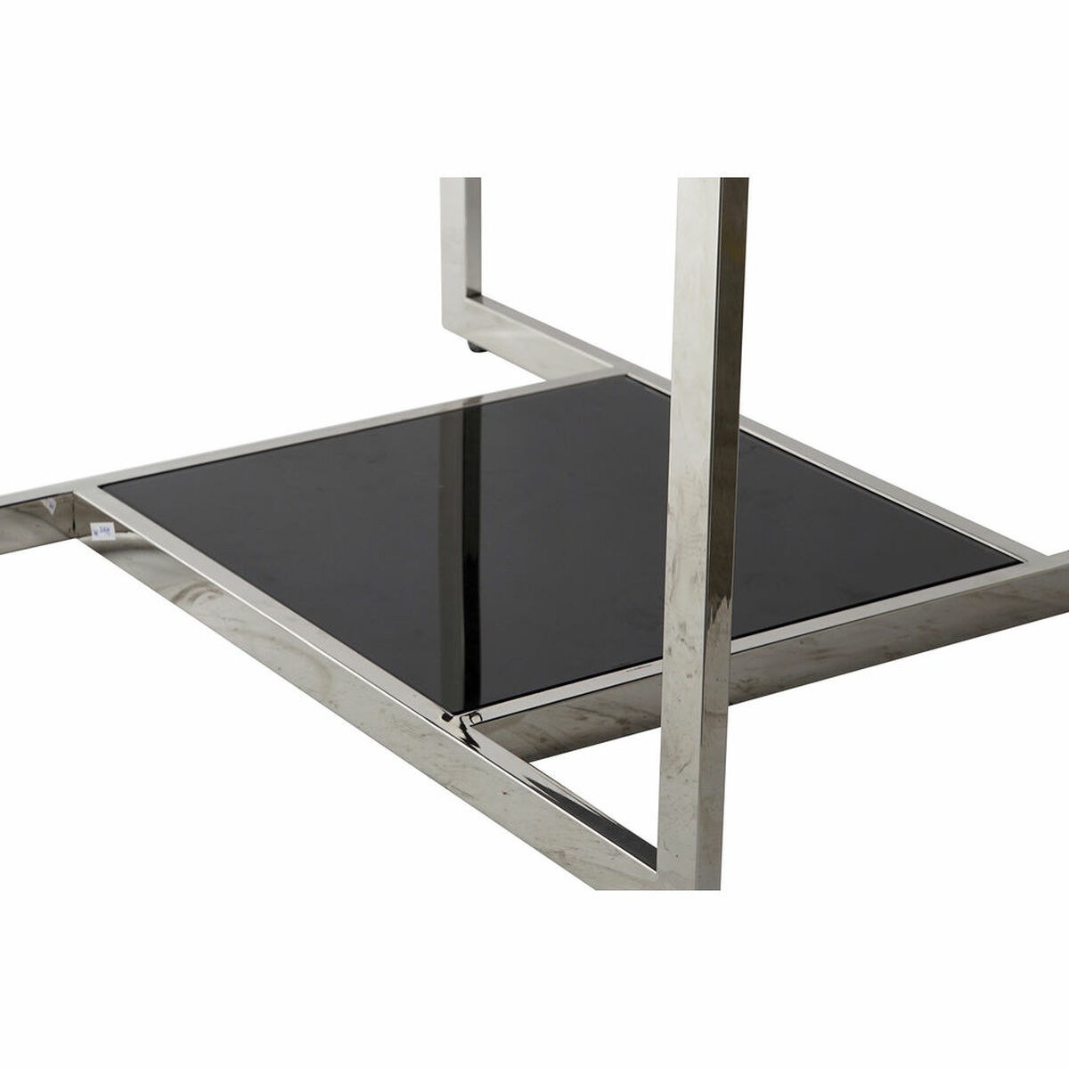 Soffbord DKD Home Decor Svart Silvrig Glas Stål Plast 100 x 100 x 45 cm - 5