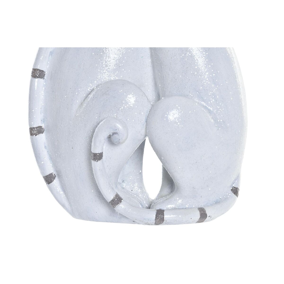 Prydnadsfigur DKD Home Decor 15 x 10 x 29 cm Vit Katter Romantisk - 2