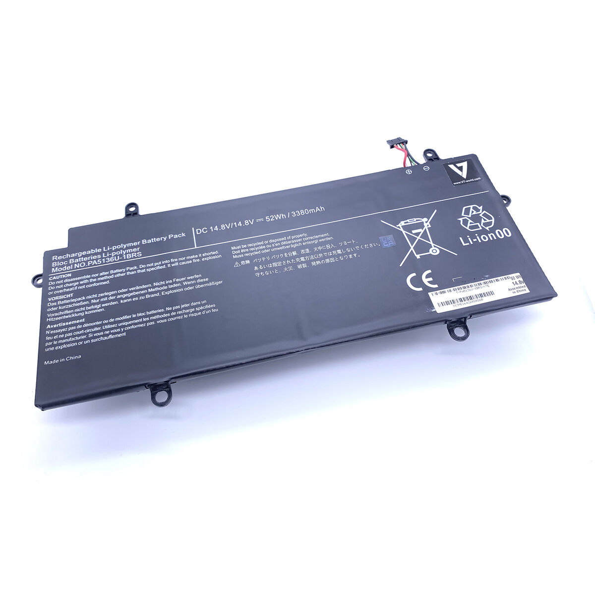 Laptopbatteri TOSHIBA PORTEGE Z30 V7 T-PA5136U-1BRS-V7E 52 Wh 3380 mAh