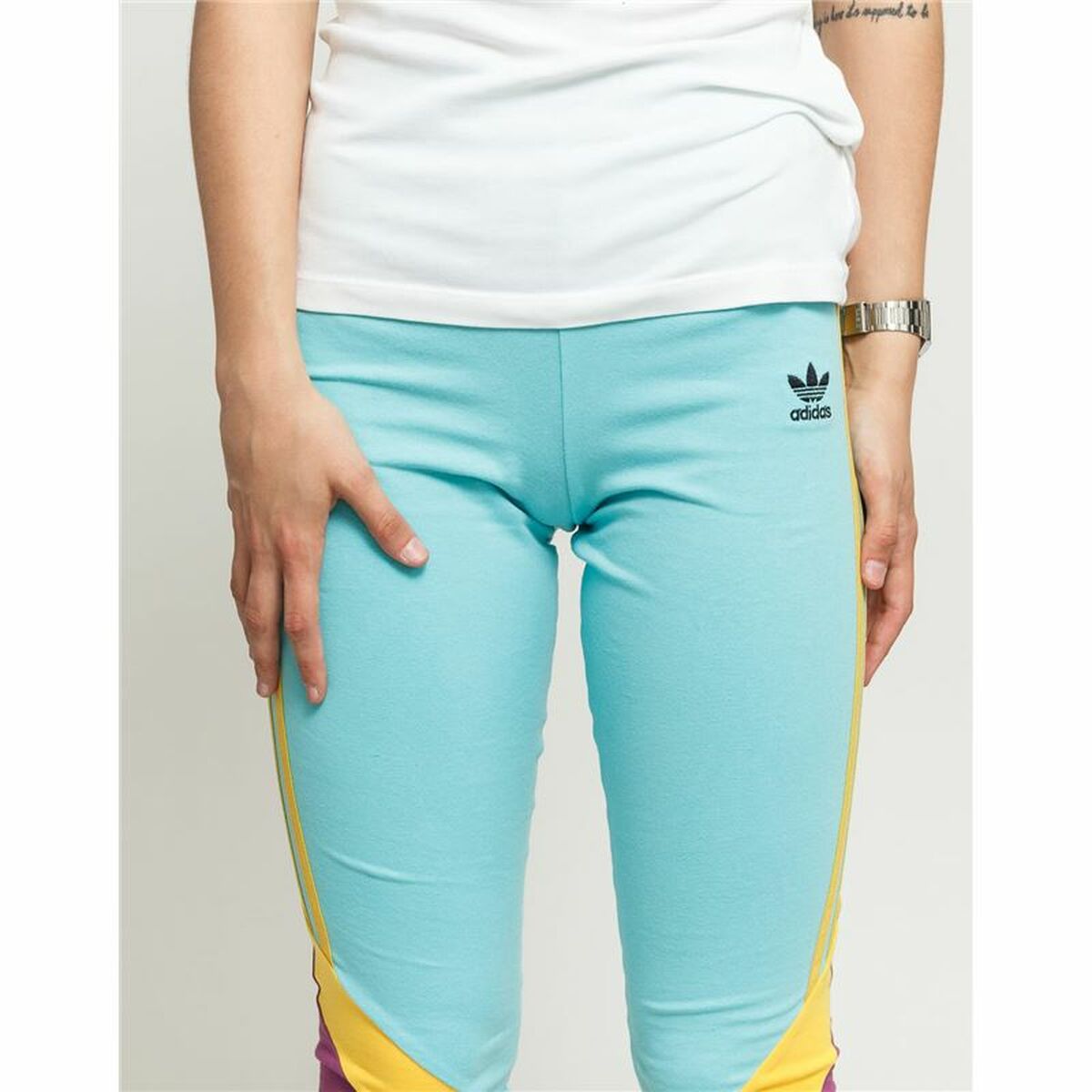 Sport-leggings, Dam Adidas  High-Waisted Aquamarine - 5