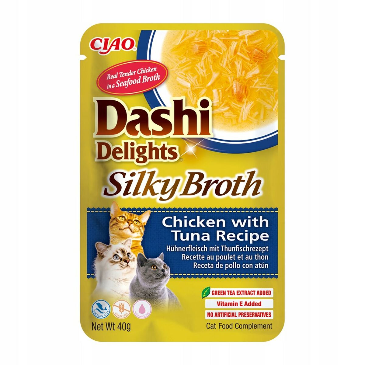 Snack for Cats Inaba Dashi Delights Silky Broth Chicken with Tuna Kyckling 40 g