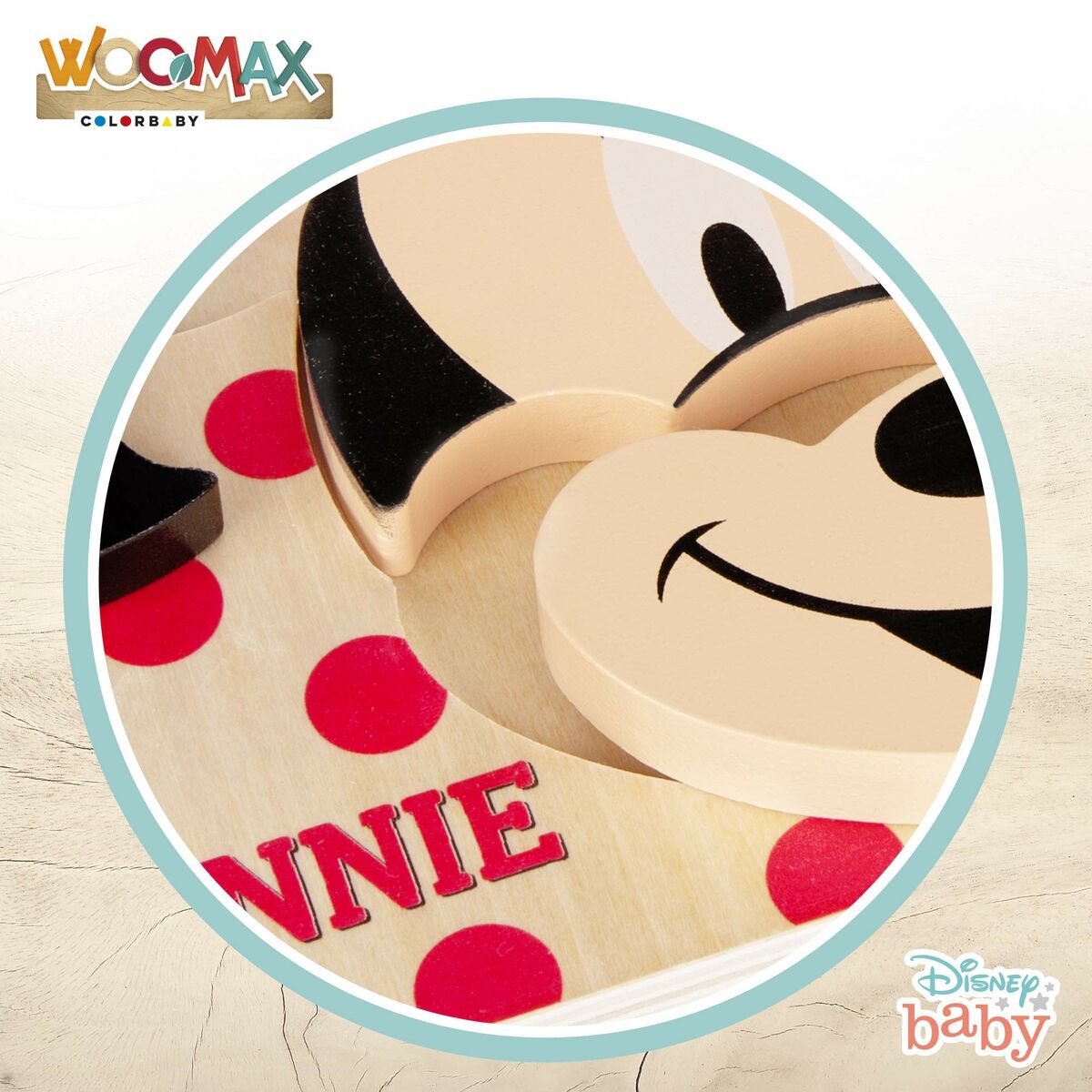 Barnpussel i trä Minnie Disney 6 pcs (22 x 20 cm) - 12