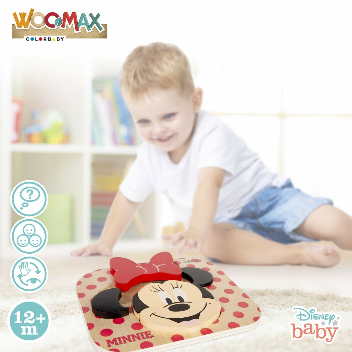 Barnpussel i trä Minnie Disney 6 pcs (22 x 20 cm) - 2