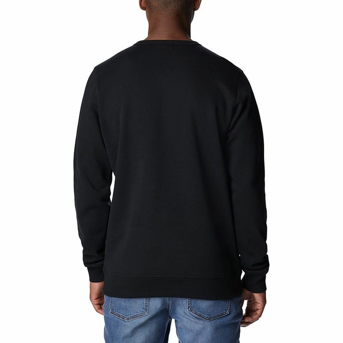 Tröja utan huva Herr Columbia Logo Fleece Crew Svart - 4