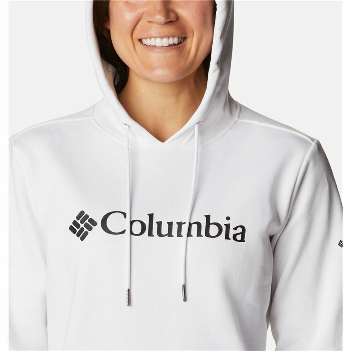 Tröja med huva Dam Columbia Logo Vit - 2