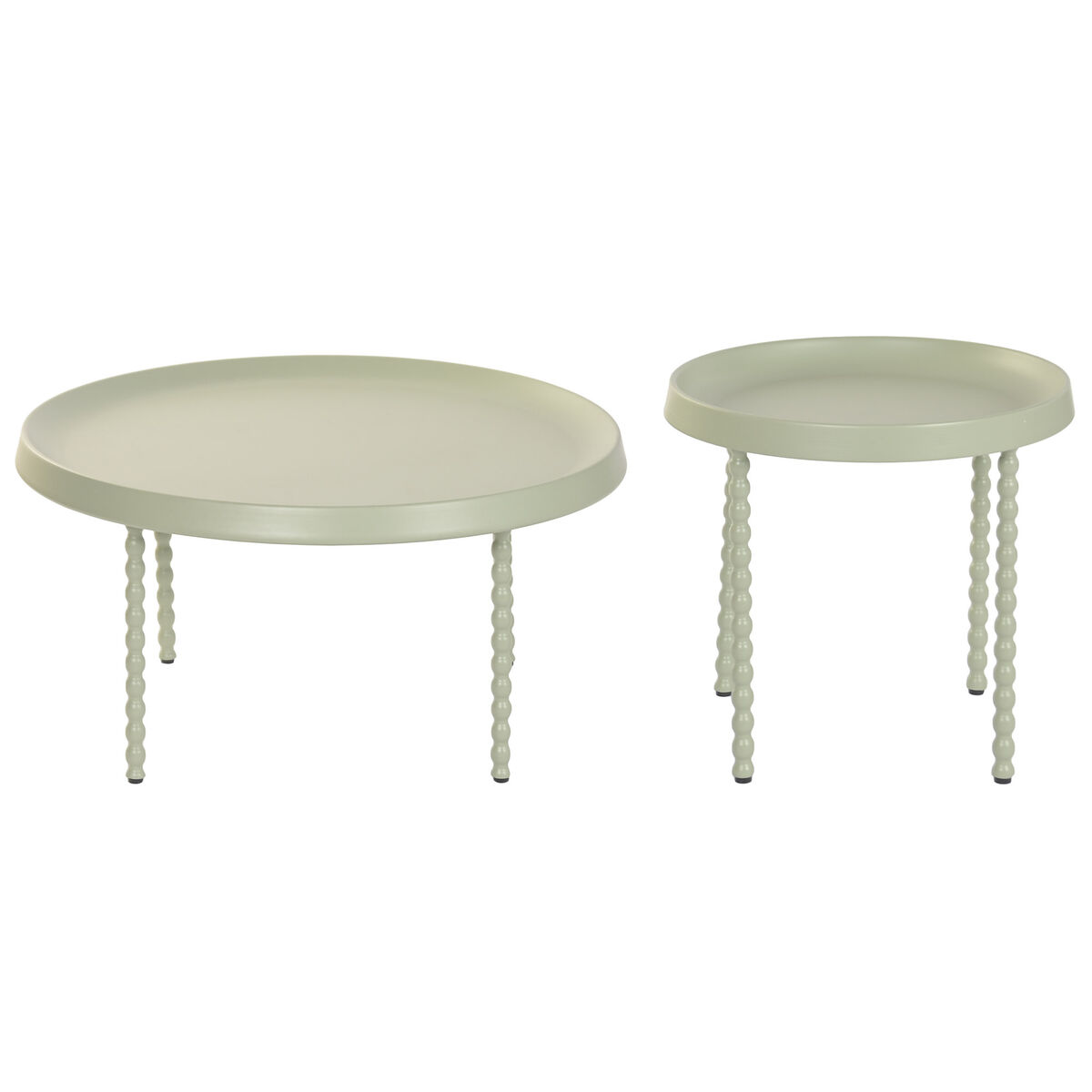 2-bordsset Home ESPRIT Grön 75 x 75 x 39 cm