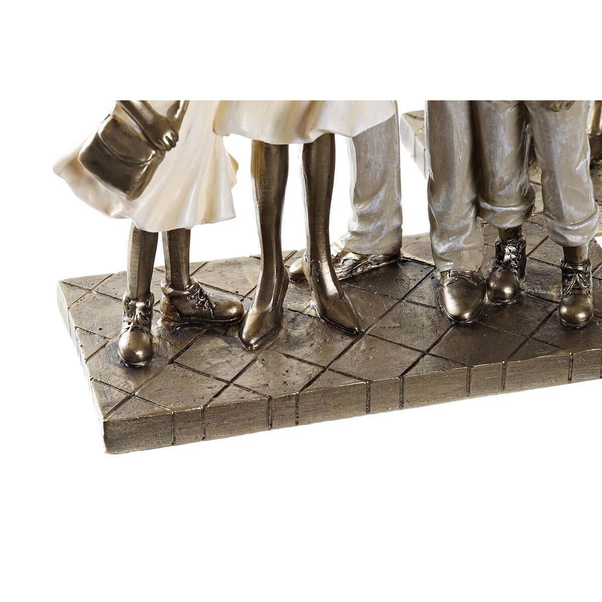 Prydnadsfigur DKD Home Decor 17,5 x 8,5 x 26 cm Gyllene Familj (2 antal) - 5