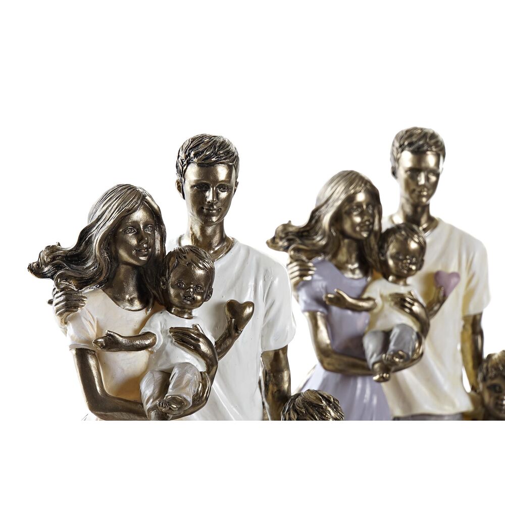 Prydnadsfigur DKD Home Decor 17,5 x 8,5 x 26 cm Gyllene Familj (2 antal) - 3