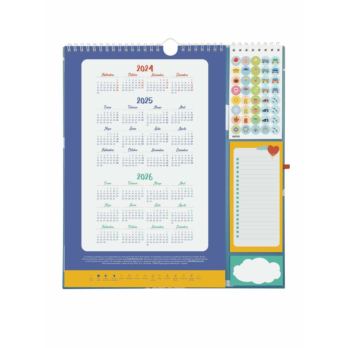 Väggkalender Finocam Family 2024-2025 21,5 x 32,5 cm - 3