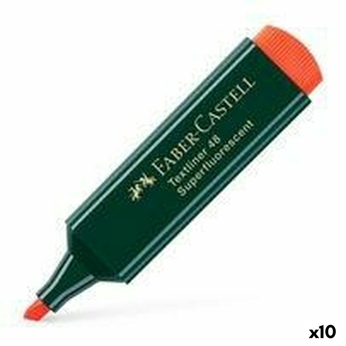 Fluorescerande markörsuppsättning Faber-Castell Textliner 48 Orange (10 antal)