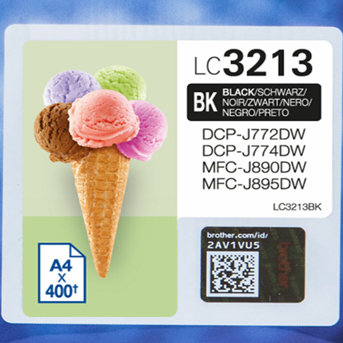 Original Bläckpatron Brother LC3213BK Svart - 2