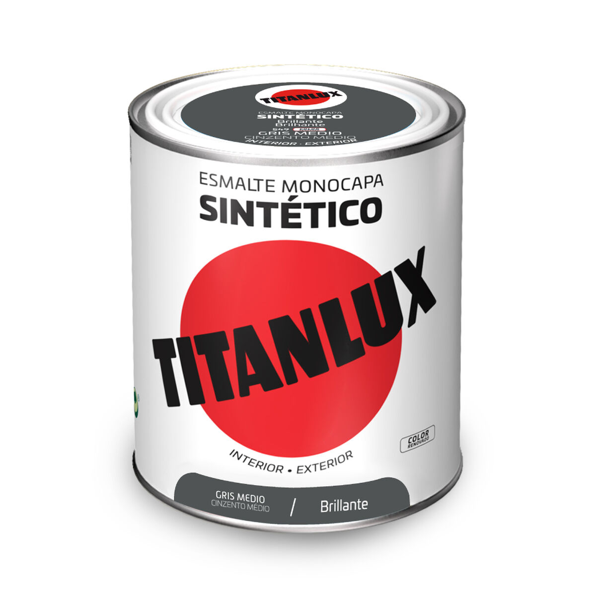 Syntetisk emaljfärg Titanlux 5808971 Grå 750 ml Glansig - 2