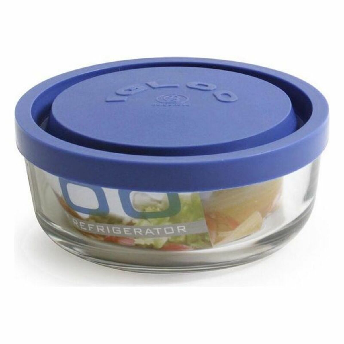 Rund matlåda med lock Borgonovo Igloo Blå 320 ml 0,32 L ø 11 x 5 cm