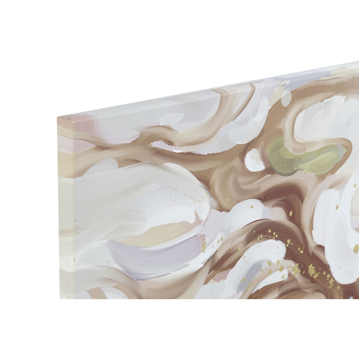 Tavla DKD Home Decor Abstrakt Gyllene 90 x 3 x 120 cm Modern (2 antal) - 4