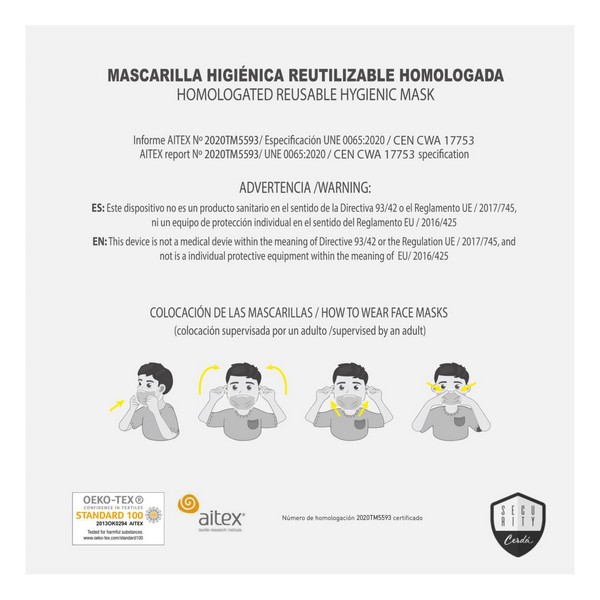 Hygienisk ansiktsmask Marvel Barn Röd - 3