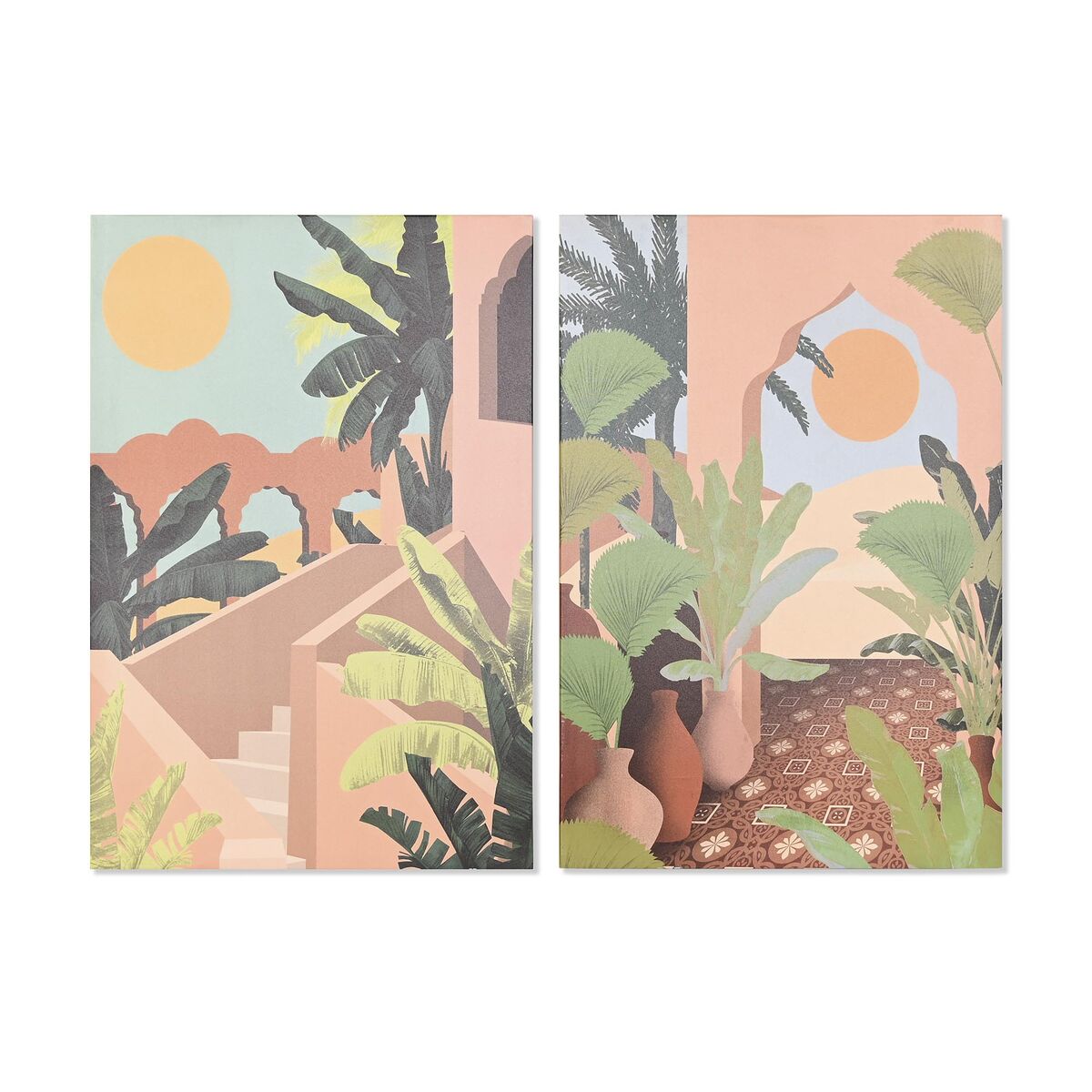Tavla DKD Home Decor 60 x 3,8 x 90 cm Indiska Indier (2 antal) - 5