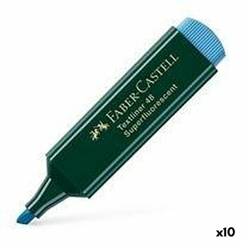 Fluorescerande markörsuppsättning Faber-Castell Textliner 48 Blå (10 antal)