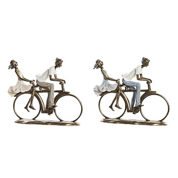 Prydnadsfigur DKD Home Decor 27 x 9,5 x 23 cm Koppar Par (2 antal)