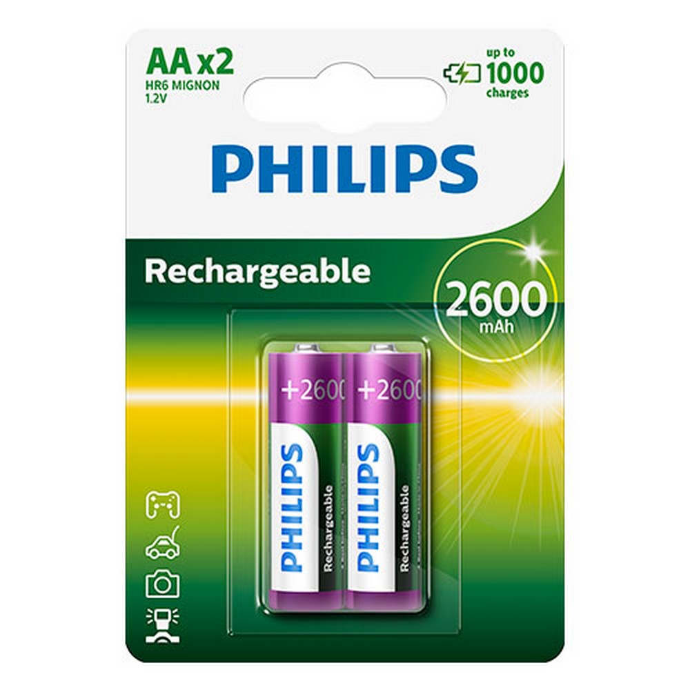 Laddningsbara Batterier Philips R6B2A260/10 1,2 V