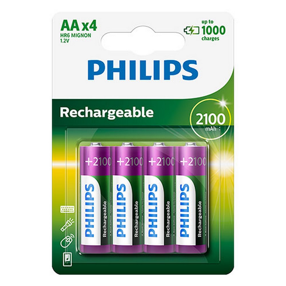 Laddningsbara Batterier Philips R6B4A210/10 1,2 V