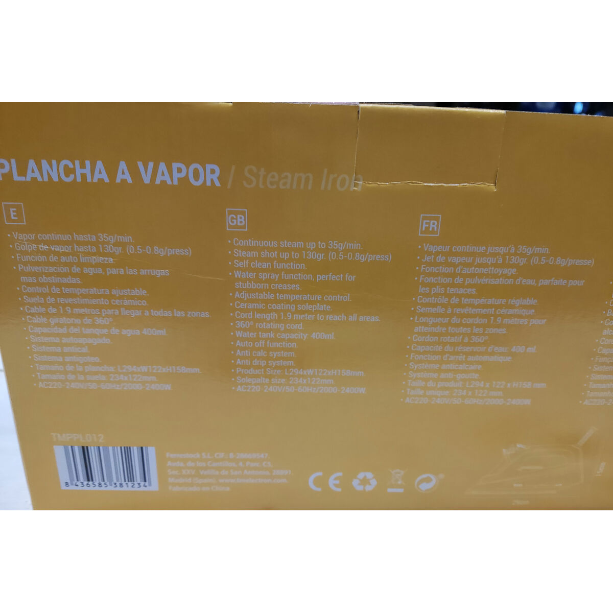 Ångstrykjärn TM Electron Purpur 2400 W - 4