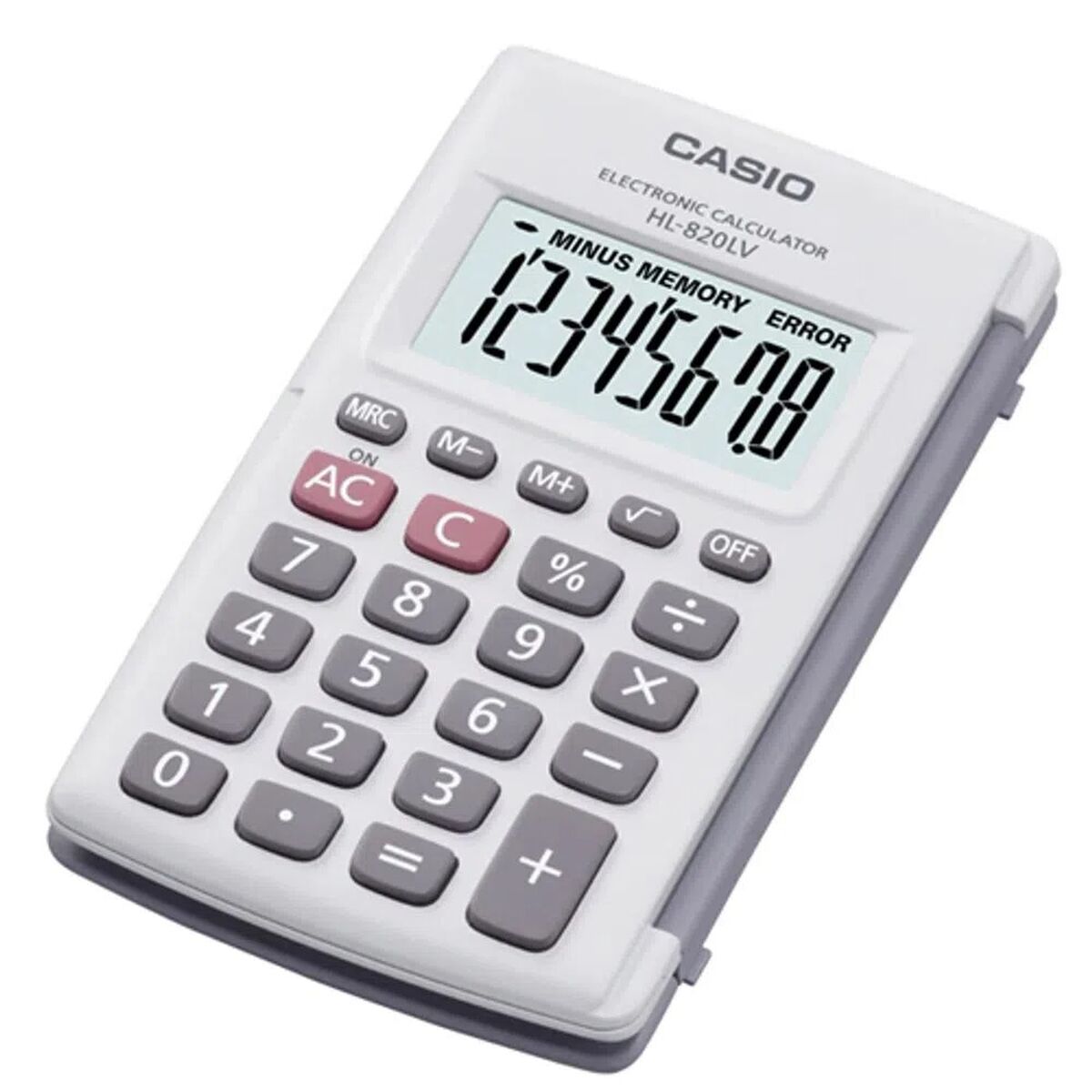 Kalkylator Casio HL-820LV-WE Grå Harts 10 x 6 cm