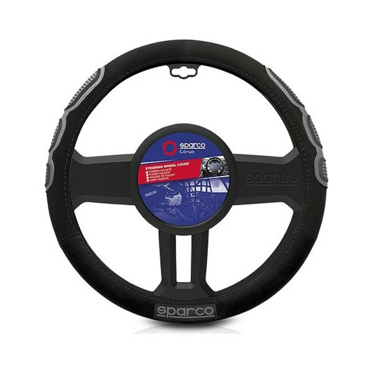 Rattöverdrag Sparco SPC1106 L-Sport Grå (Ø 36 - 38 cm) - 7