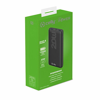 Powerbank Celly PBPD10000EVOBK Svart
