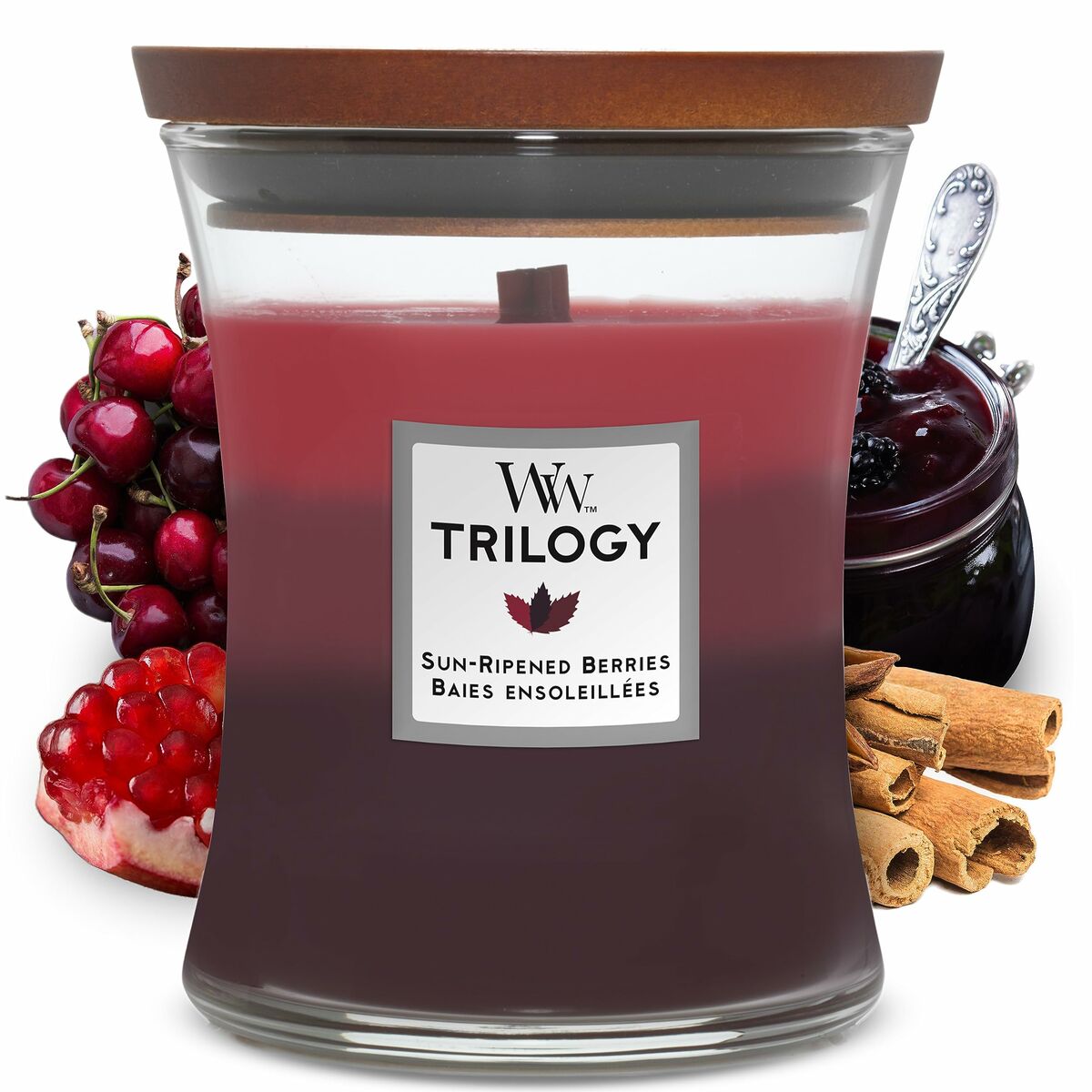 Doftljus Woodwick Black Cherry 275 g - 2