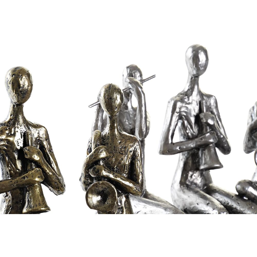 Prydnadsfigur DKD Home Decor 18 x 8 x 21 cm Gyllene Koppar Musiker (2 antal) - 3