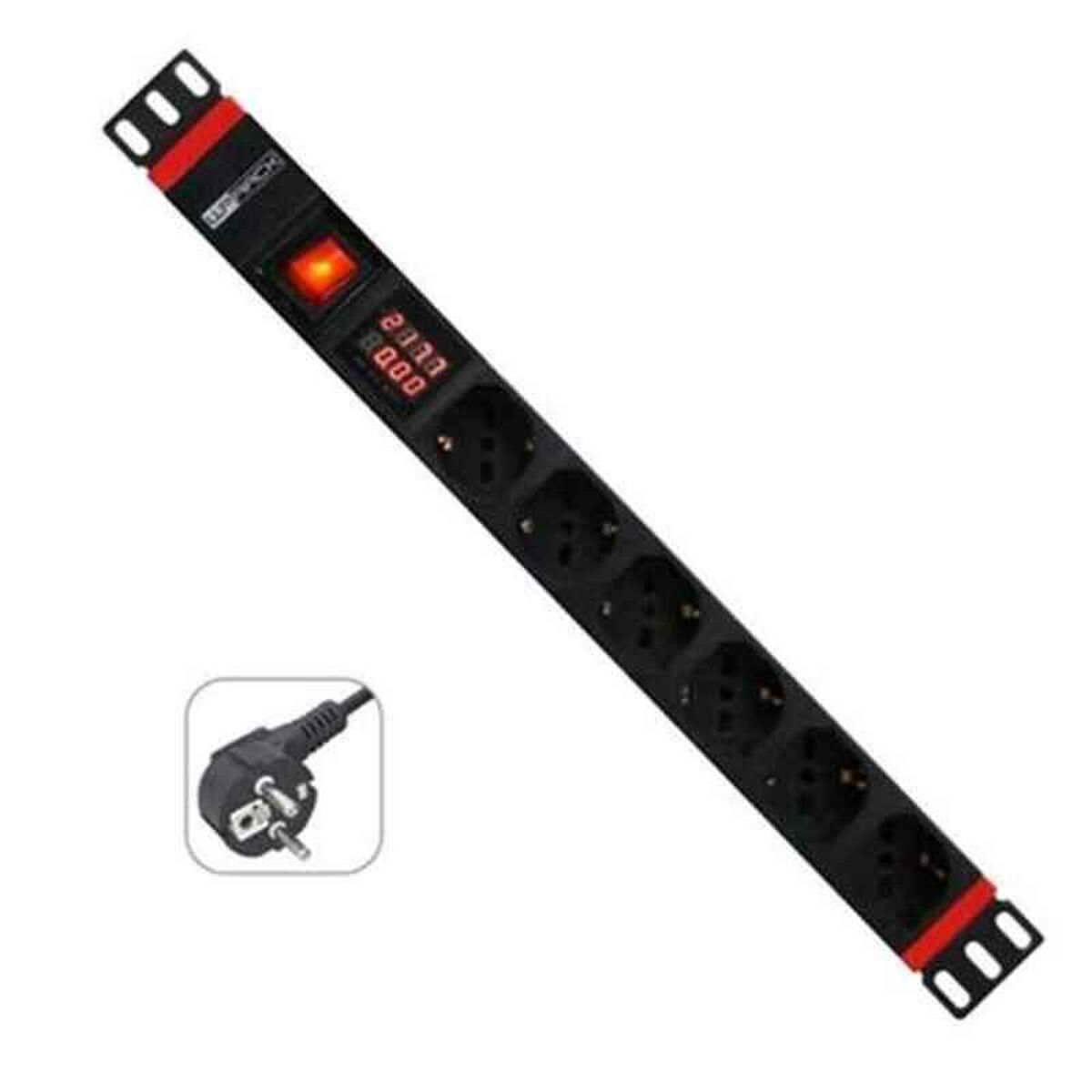Överspänningsskydd 19" 6 Tomas Schuko WP WPN-PDU-G03-06