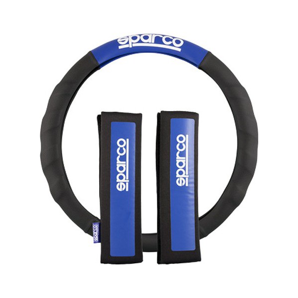 Rattöverdrag + Kuddar till säkerhetsbälte Sparco SPC1111KAZ Universal - 3