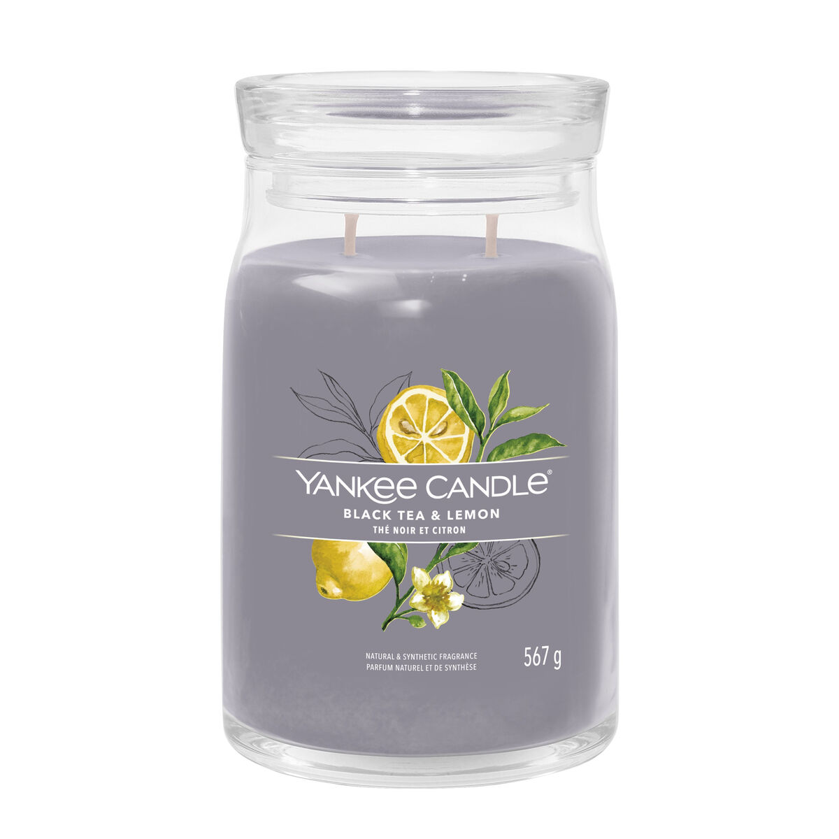 Doftljus Yankee Candle Citron Svart Te 567 g