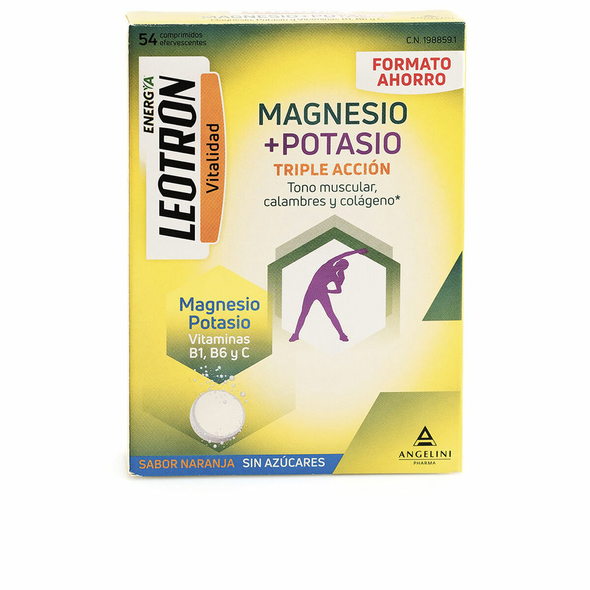 Kosttillskott Leotron Energía Magnesio Potasio Magnesium Potassium 54 antal