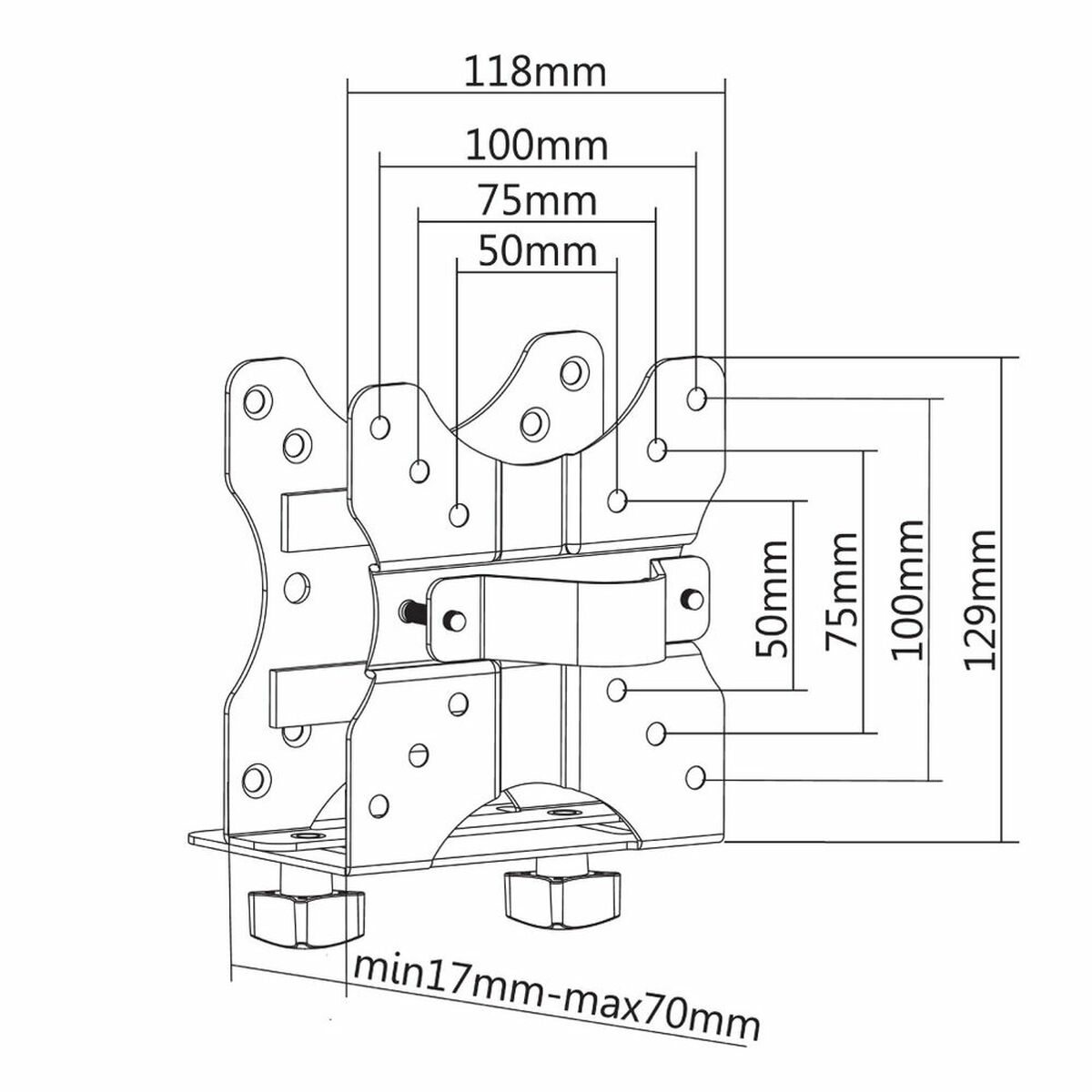 Bordfäste för Skärm Neomounts NM-TC100BLACK Svart - 4