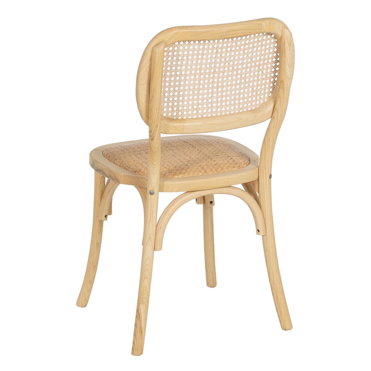 Matsalsstol Naturell Rattan Almträ 45 x 41 x 88 cm - 4