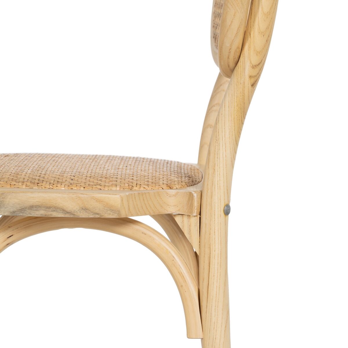 Matsalsstol Naturell Rattan Almträ 45 x 41 x 88 cm - 8