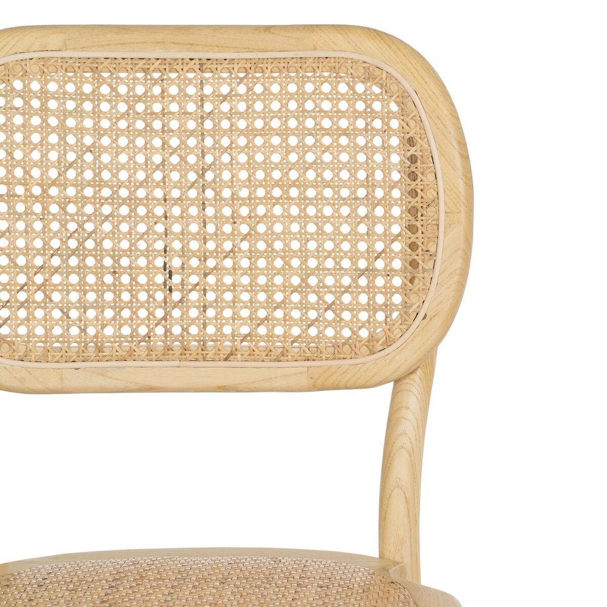 Matsalsstol Naturell Rattan Almträ 45 x 41 x 88 cm - 5