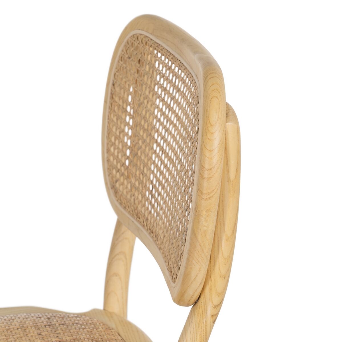 Matsalsstol Naturell Rattan Almträ 45 x 41 x 88 cm - 7