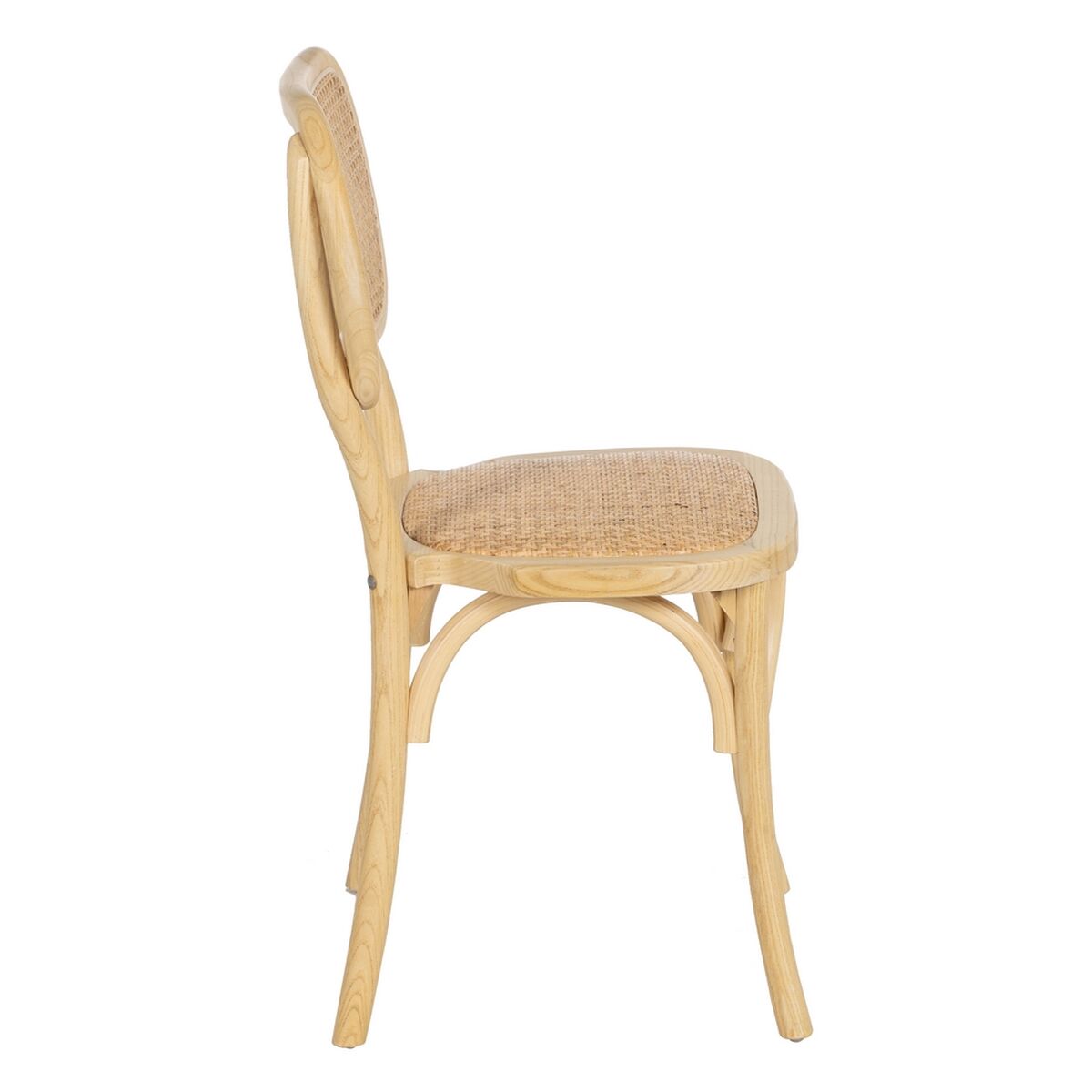 Matsalsstol Naturell Rattan Almträ 45 x 41 x 88 cm - 3