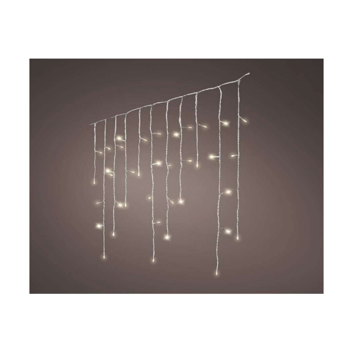 Gardinbelysning med LED Lumineo 3,6 W Transparent Varmt ljus Varmvit 5,8 M