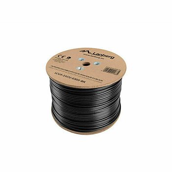 Nätkabel UTP Styv Kategori 5e Lanberg LCU5-21CU-0305-BK Svart 305 m