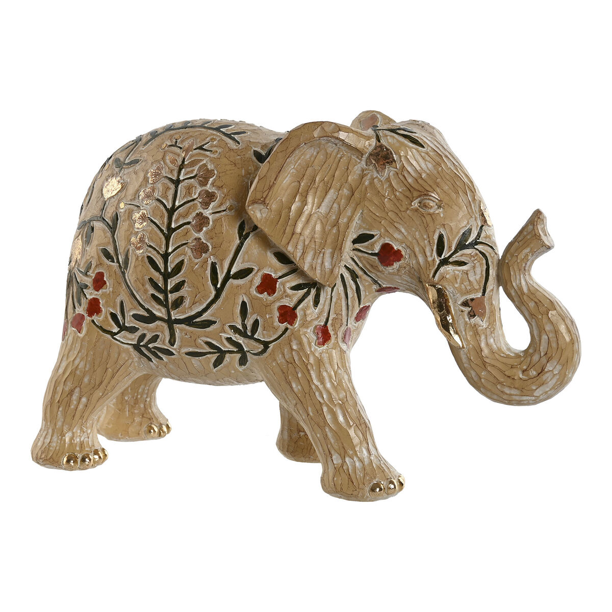 Prydnadsfigur Home ESPRIT Multicolour Elefant 32,5 x 12,5 x 21 cm