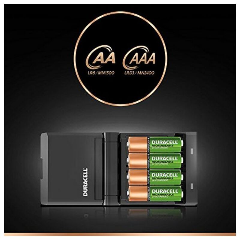 Laddare + Laddningsbara Batterier DURACELL CEF27 2 x AA + 2 x AAA 1700 mAh 750 mAh (1 antal) - 3