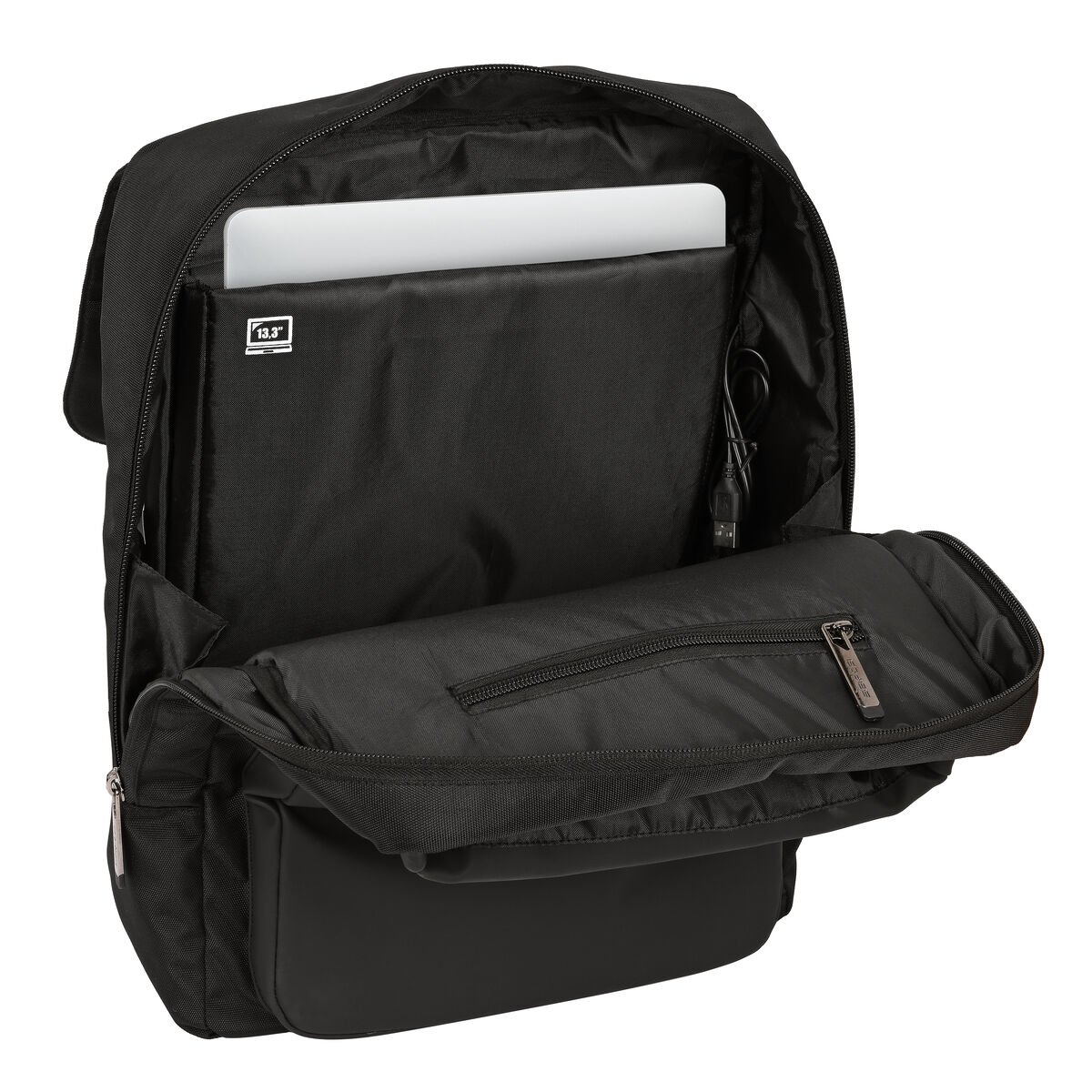 Laptopryggsäck Safta Business 13,3'' Svart (29 x 39 x 12 cm) - 3