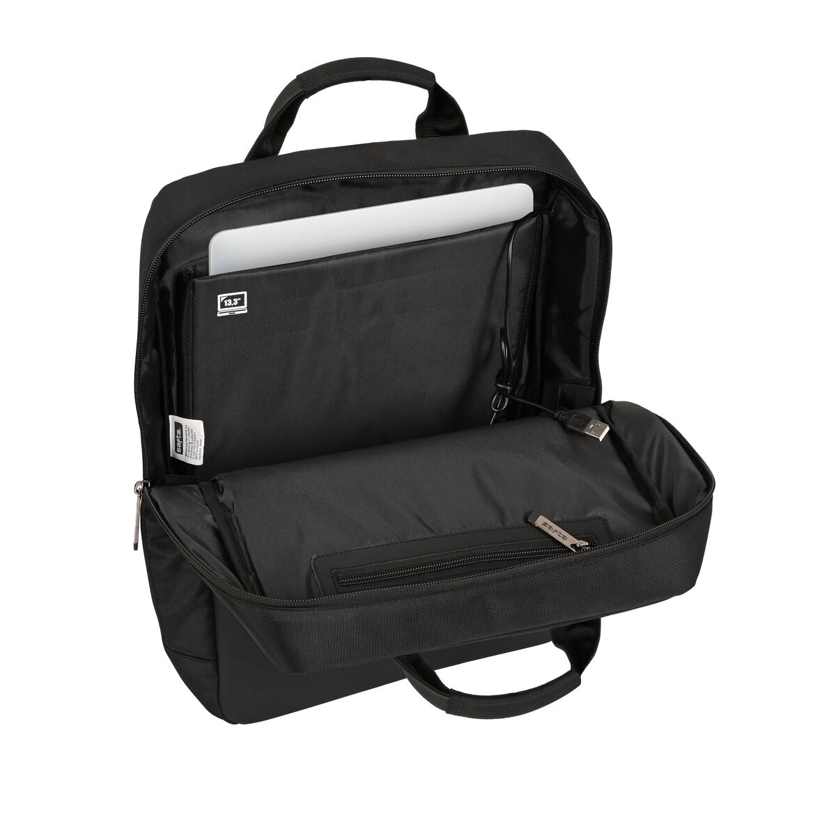 Laptopryggsäck Safta Business 13,3'' Svart (29 x 39 x 11 cm) - 9