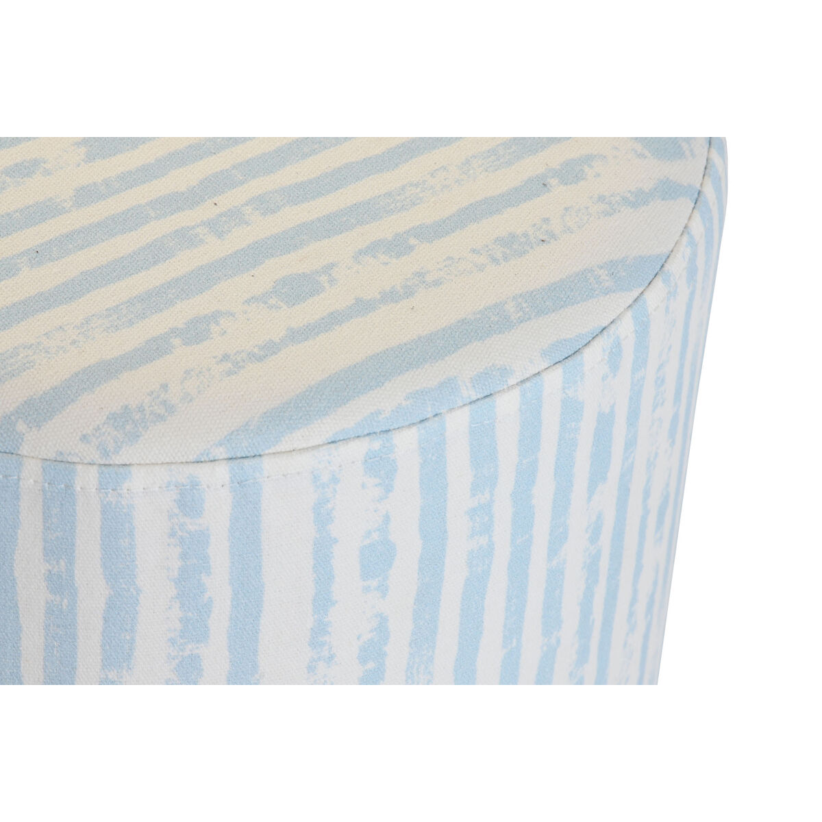 Fotpall DKD Home Decor Blå Vit Metall Ränder Medelhavs 34 x 34 x 40 cm - 4