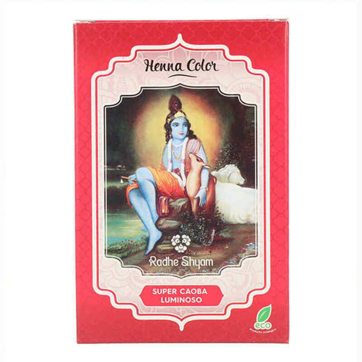 Permanent färg Radhe Shyam Shyam Henna Henna Pulveriserad Mahogny (100 gr)